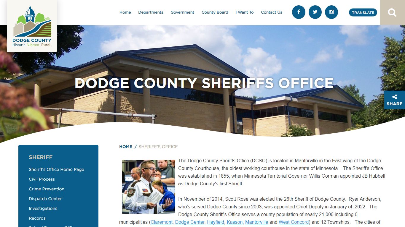 Dodge County Sheriff s Office - Dodge County, Minnesota